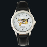 Boy's Cute Jungle Tiger with Name Kids Watch<br><div class="desc">This sweet design is a part of a collection featuring cute doodle tigers for boy's apparel and accessories. This kids watch features a hand drawn sleeping jungle tiger cat and can be personalized with your child's name. Perfect for any animal loving little one! Check out our store for other gorgeous...</div>