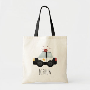Boys Cute Police Car Cartoon Kids Tote Bag