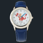 Boys Cute Red Welsh Dragon Cartoon & Name Kids Watch<br><div class="desc">This cute blue modern kids watch features an adorable Welsh dragon cartoon and has space for you to add your boys name. With clear, easily readable numbers, this 'first' watch is great for kids or toddlers just starting out on learning the time. The perfect Wales-themed design for your little one!...</div>