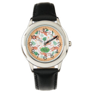 Boys Cute Tiger Wild Jungle Personalized Kids Watch