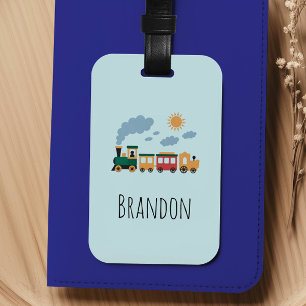 Boys Cute Train Kids Luggage Tag
