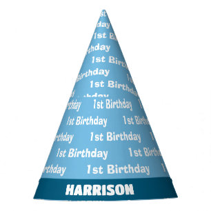Boys Cute Travel Airplane Kids Birthday Custom Party Hat