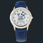 Boys Cute Trendy Jungle Lemur and Name Kids Watch<br><div class="desc">This cool and adorable kids watch features a cute Madagascar lemur,  and can be personalized with your child's name. With easy to read numbers,  this watch is perfect for your child's first timepiece! Check out our store for other simple and modern designs.</div>