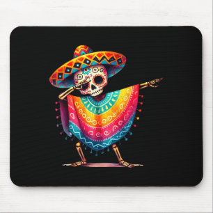 Boys Dabbing Skeleton Cinco De Mayo Fiesta Sombrer Mouse Pad