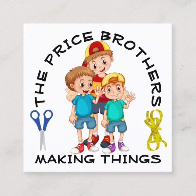 Boys Designers Business Card (Front)
