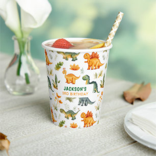 Boys Dinosaur Birthday Party Paper Cup
