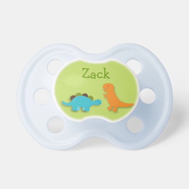 Boys Dinosaur Dino Personalized Pacifier (Front)