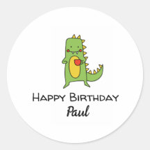 boys dinosaur happy birthday party favor 