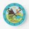 Boys Dinosaur Personalized Nursery Wall Clock