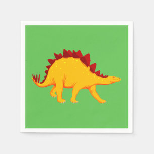 Boy's dinosaur themed birthday party napkin