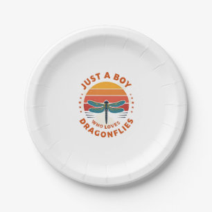 Boys Dragonfly Paper Plate