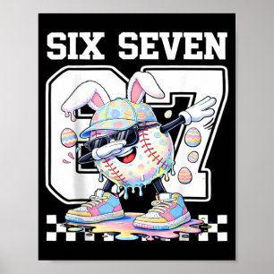 Boys Easter Day 67 Six Seven Baseball Ice Cream Poster