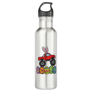 Boys Easter Monster Truck Happy Easter Day Eggs To 710 Ml Water Bottle