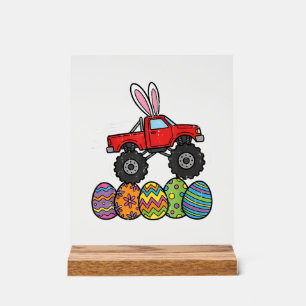Boys Easter Monster Truck Happy Easter Day Eggs To Acrylic Sign