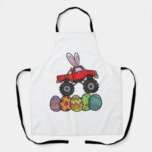 Boys Easter Monster Truck Happy Easter Day Eggs To Apron