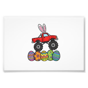 Boys Easter Monster Truck Happy Easter Day Eggs To Photo Print