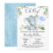 Boy's Elephant Watercolor Baby Shower Invitation