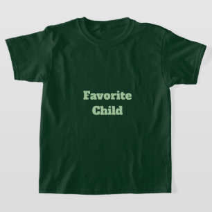 Boys Favourite Child Green T-Shirt