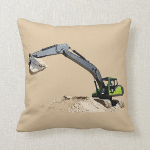 Boys' Favourite Excavators on Double Sided Pillow