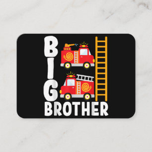 Boy's Fire Truck Fire Theme Big Brother Fire Engin Business Card