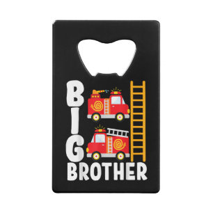 Boy's Fire Truck Fire Theme Big Brother Fire Engin Credit Card Bottle Opener