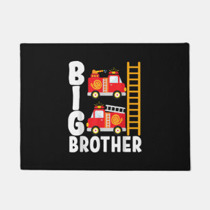 Boy's Fire Truck Fire Theme Big Brother Fire Engin Doormat