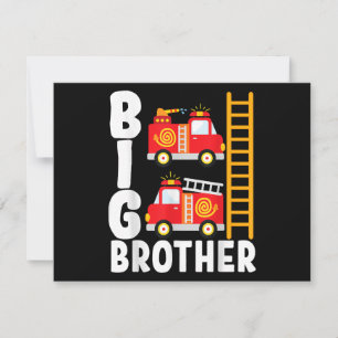 Boy's Fire Truck Fire Theme Big Brother Fire Engin Save The Date
