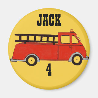 Boys Firetruck Firehouse Fire Station Red Truck Cl Magnet