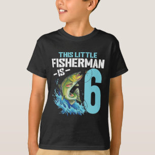 Boys Fishing Birthday Shirt 6 Year Old Boy Fisherm