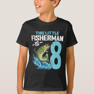 Boys Fishing Birthday Shirt 8 Year Old Boy Fisherm