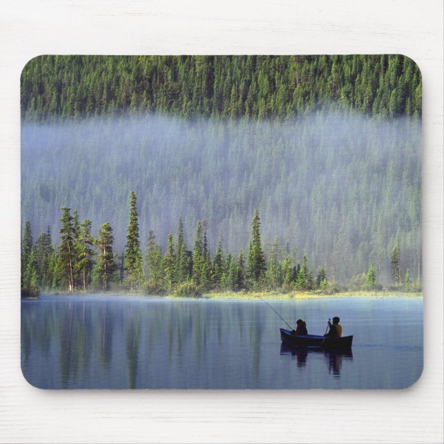 Boys fishing from canoe with mist in mouse pad (Front)