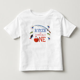 Boys Fishing o-fish-ally one 1st birthday tshirt
