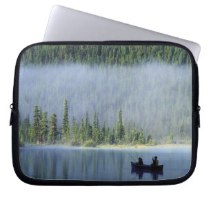 Boys fishing on Waterfowl Lake, Banff National Laptop Sleeve