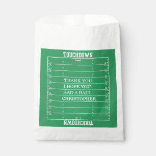 Boys Football Green Sports Birthday Favour Bag