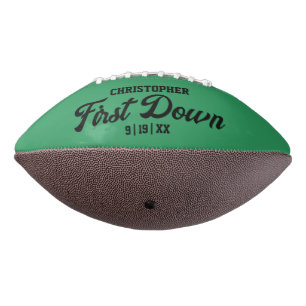 Boys Football Green Sports First Birthday Football