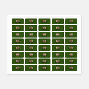 Boys Football Green Waterproof Labels