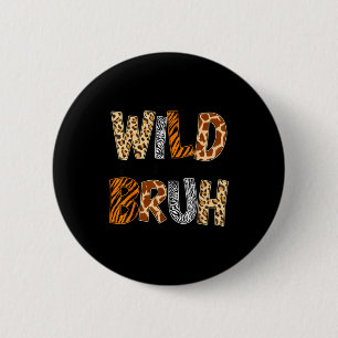 Boys funny wild animal about reading bruh book 2 inch round button