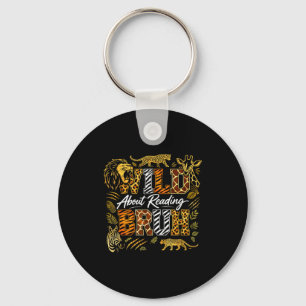 Boys funny wild animal about reading bruh book keychain