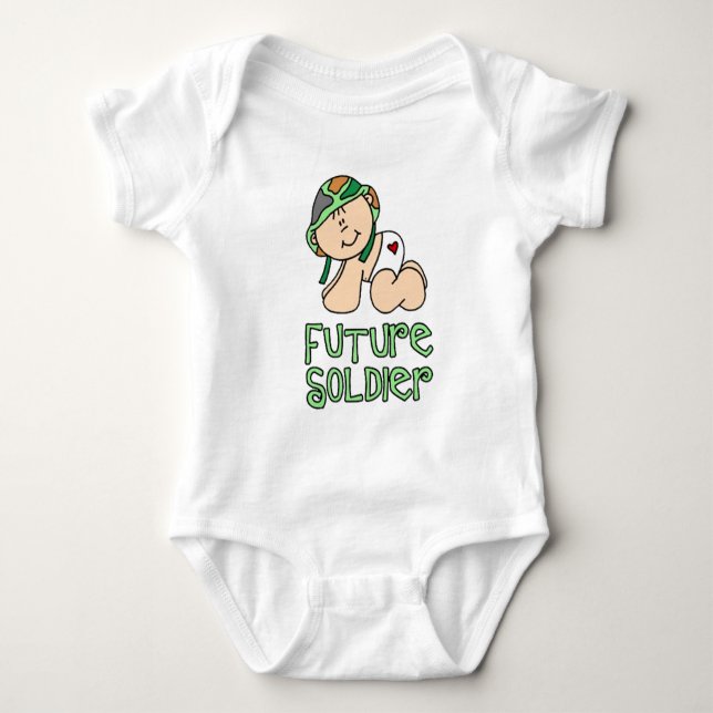 Boys Future Soldier Baby Bodysuit (Front)