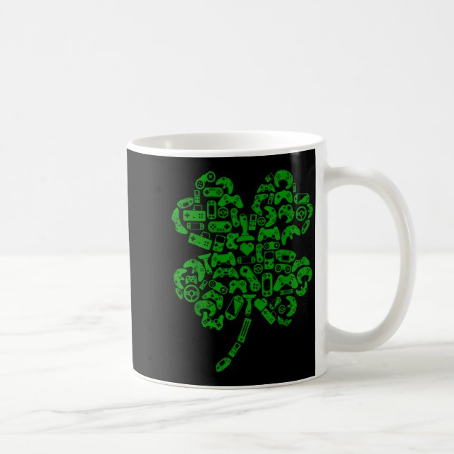 Boys Gamer Game Shamrock St Patricks Day Irish Men Coffee Mug (Right)