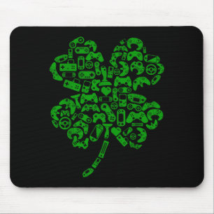 Boys Gamer Game Shamrock St Patricks Day Irish Men Mouse Pad