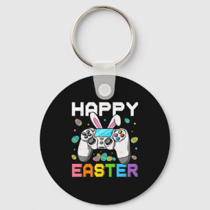 Boys gamer happy easter day video games bunny gami keychain