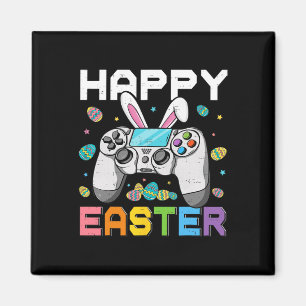 Boys Gamer Happy Easter Day Video Games Bunny Gami Magnet