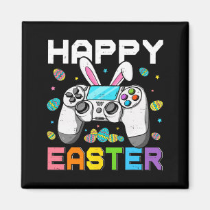 Boys gamer happy easter day video games bunny gami magnet