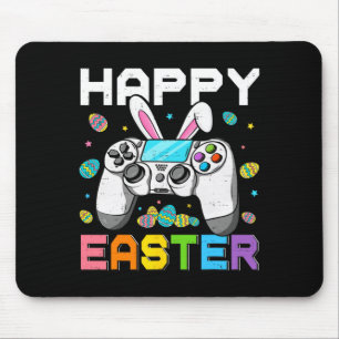 Boys gamer happy easter day video games bunny gami mouse pad