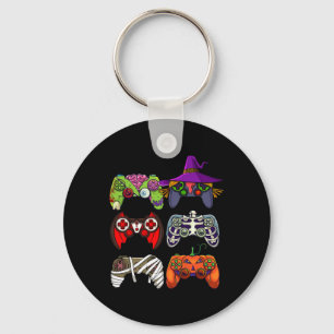 Boys Gamer Skeleton Zombie Gaming Controllers Kids Keychain