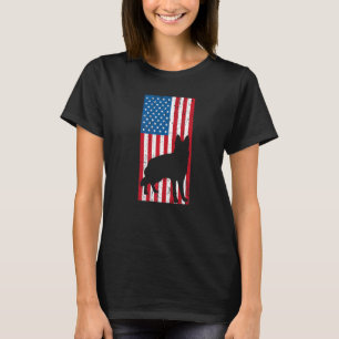 Boys German Shepherd Kids GSP Dog Patriotic Americ T-Shirt