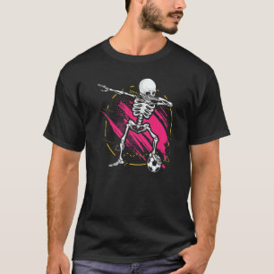 Boys  Girls Dabbing Skeleton  Soccer Ball T-Shirt