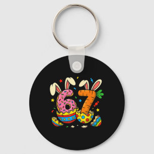 Boys Girls Easter Eggs Funny Bunny Six Seven 67 Keychain