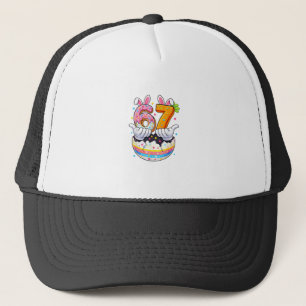 Boys Girls Easter Eggs Funny Bunny Six Seven 67 Me Trucker Hat